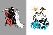 25 in 1 Bundle - Skull Illustrations, a Person Illustration by gunaonedesign (Thumbnail 21 of 21)