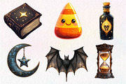 Vintage Glitter Halloween Clipart, an Icon by Dream Creation (Thumbnail 3 of 7)
