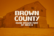 Brown County Hand Drawn Font, a Sans Serif Font by nickqtx (Thumbnail 1 of 4)
