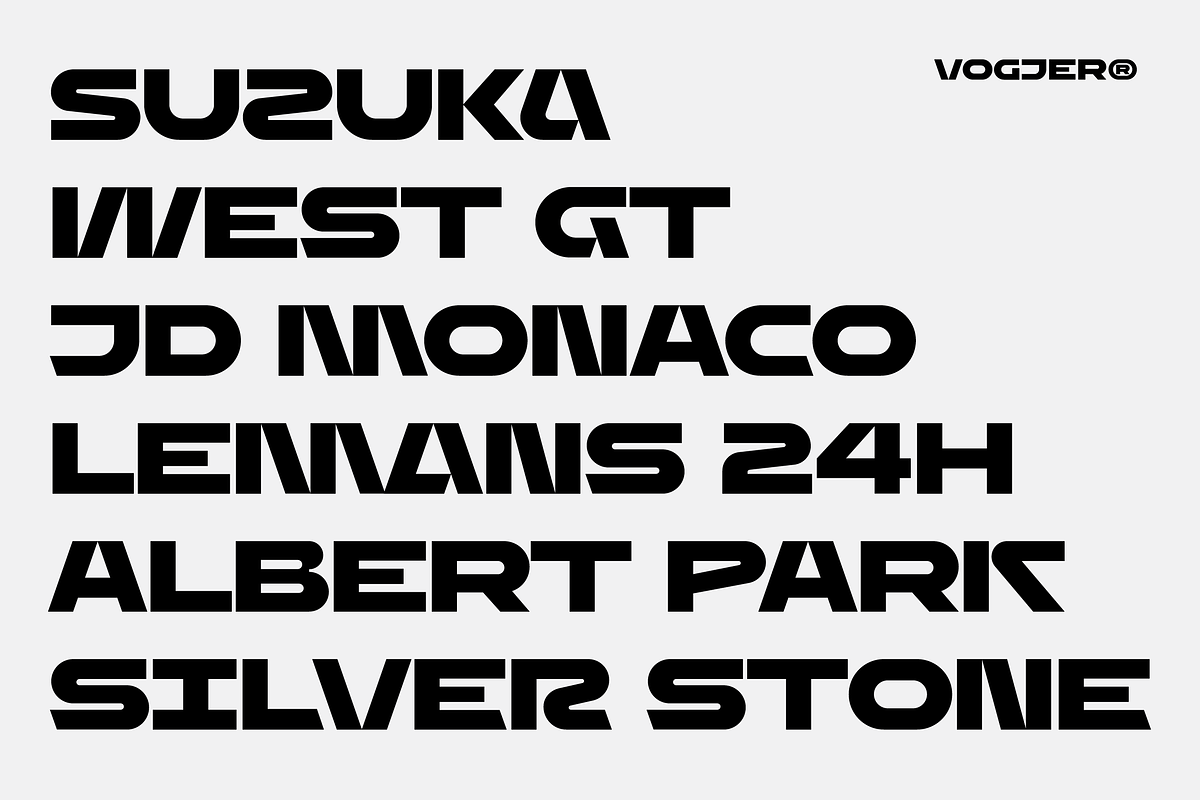 Vogjer - Bold Futuristic Font, a Sans Serif Font by limitype (Photo 6 of 14)
