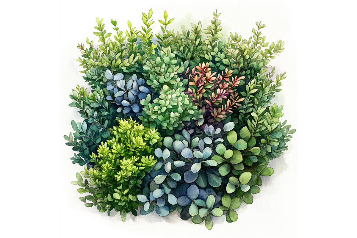 Prompt Watercolor Bushes Clipart, a Decorative Illustration by Creative design (Photo 7 of 7)