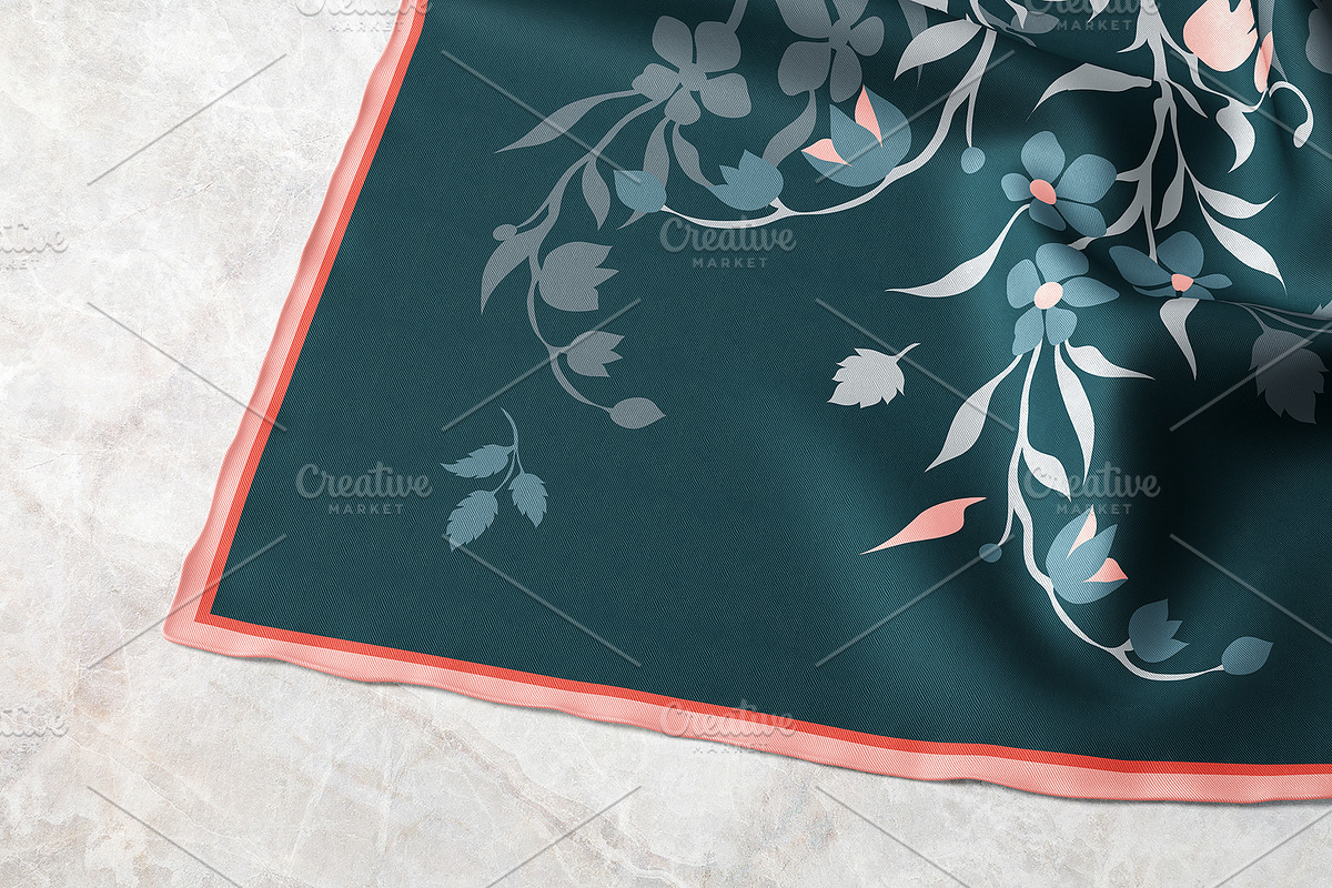 Twilight Garden Floral Scarf, an Object Graphic by ilustrinna (Photo 5 of 7)