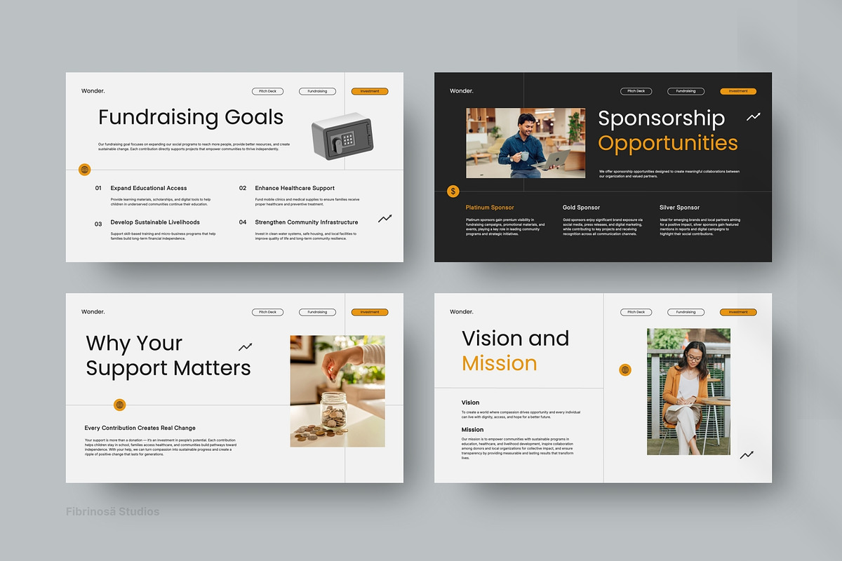 3D Animated Fundraising Pitch Deck, a Presentation Template by FIBRINOSÄ (Photo 3 of 6)