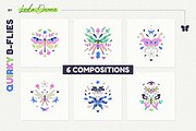 Quirky B-Flies - Clipart Collection, a Graphic by Leila Divine (Thumbnail 11 of 13)