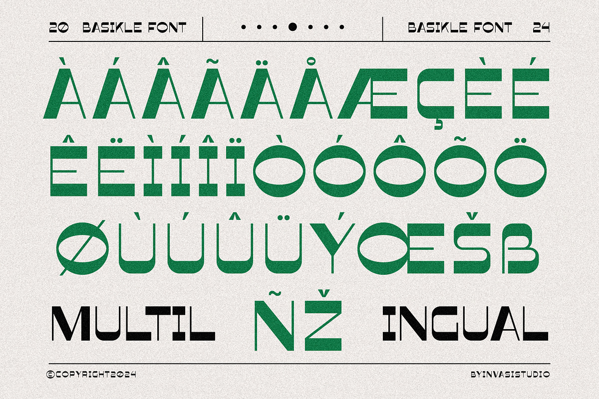 Basikle - Retro Reverse Contrast, a Sans Serif Font by Invasi Studio (Photo 11 of 11)