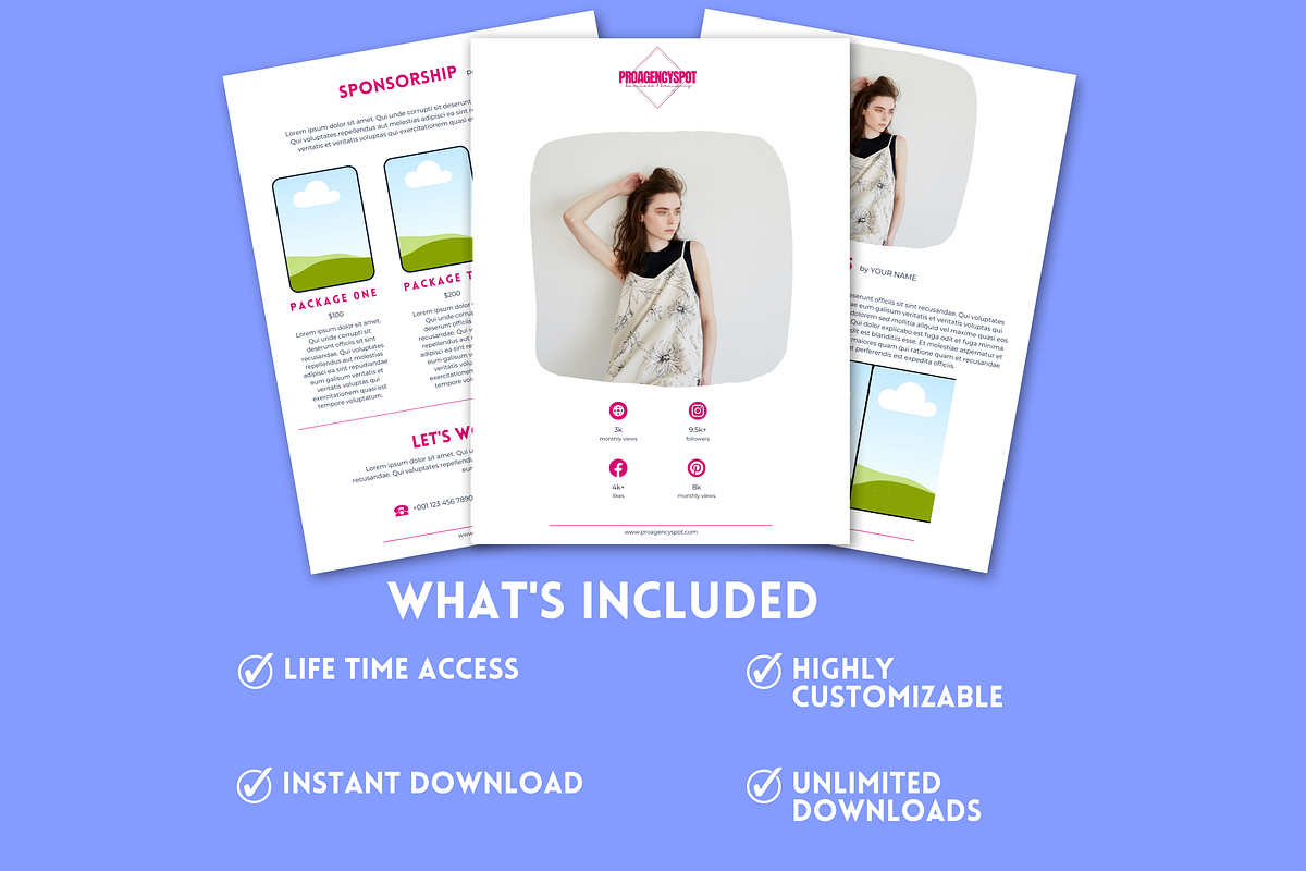 Influencer Media Kit Template Canva, a Templates & Theme by Iampaulrose (Photo 3 of 3)
