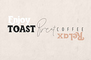 Toast Bread Coffee Typeface, a Sans Serif Font by giemons™ (Thumbnail 2 of 6)