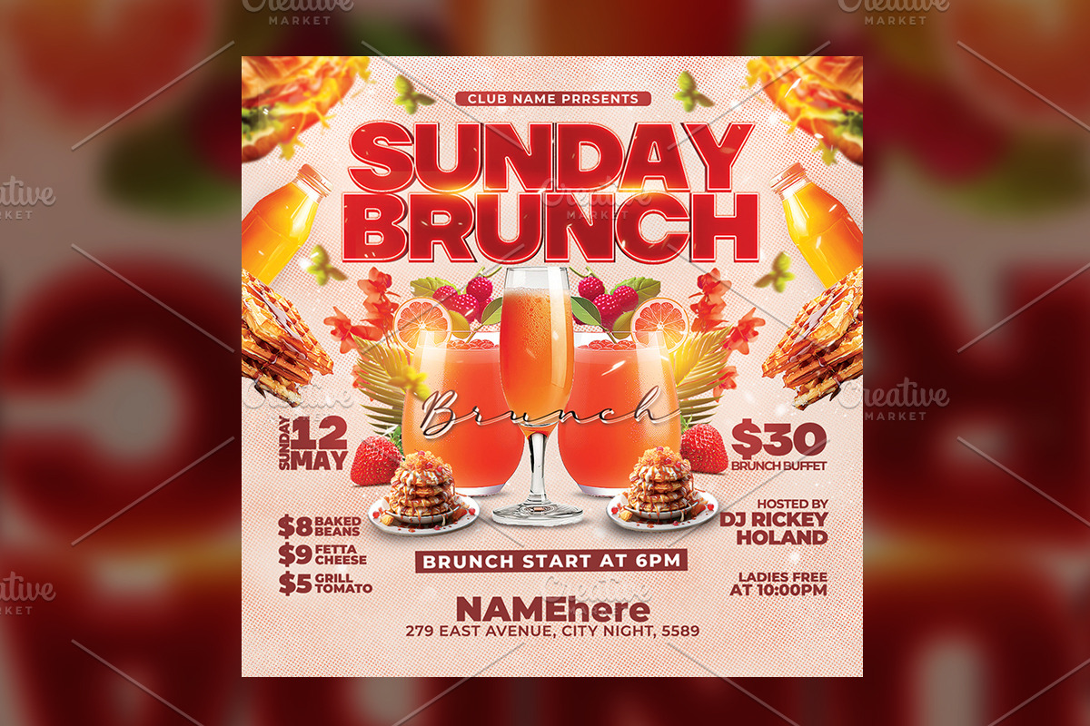 Brunch Flyer Template preview 2