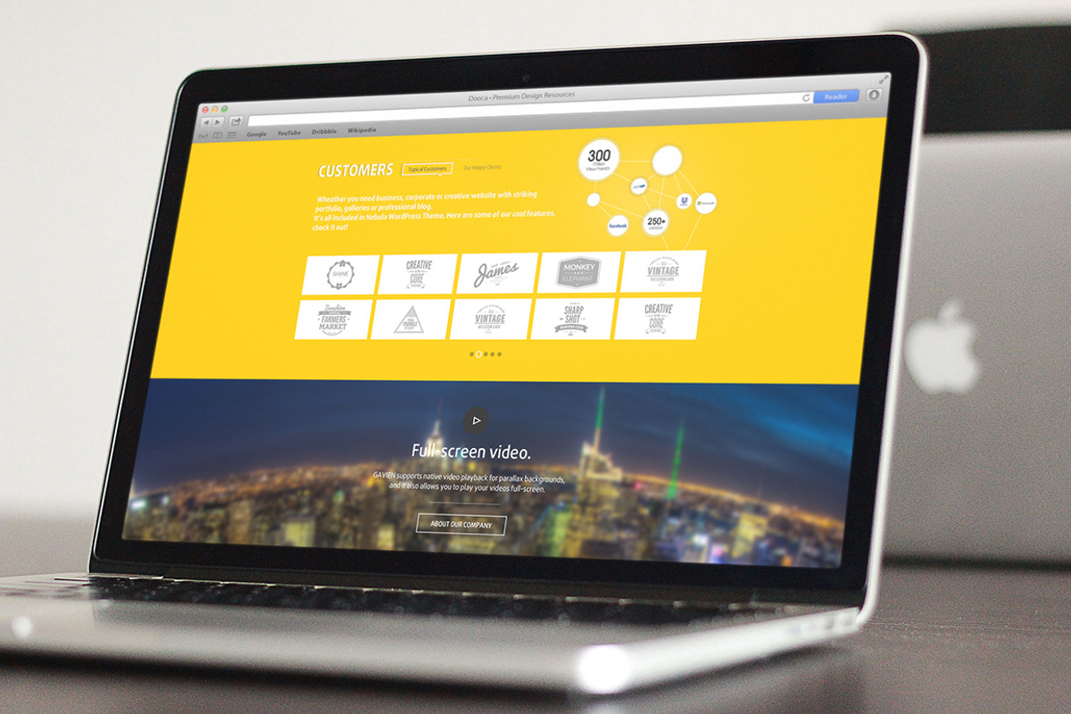 GAVIEN | One Page Multi-Purpose PSD, a Landing Page Template by EngoCreative.com (Photo 3 of 5)