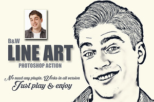 B&W Line Art Photoshop Action