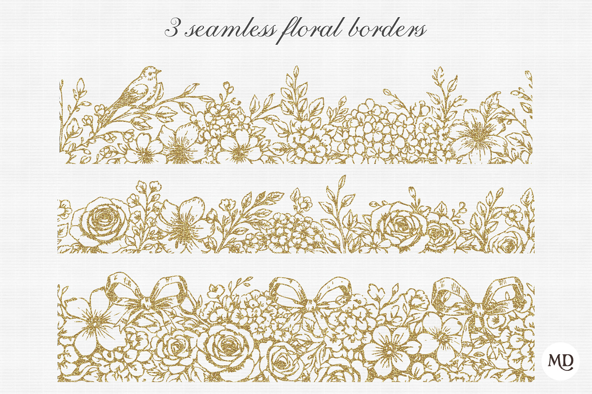 Golden Baroque Wedding collection, a Decorative Illustration by marie dricot (Photo 9 of 9)
