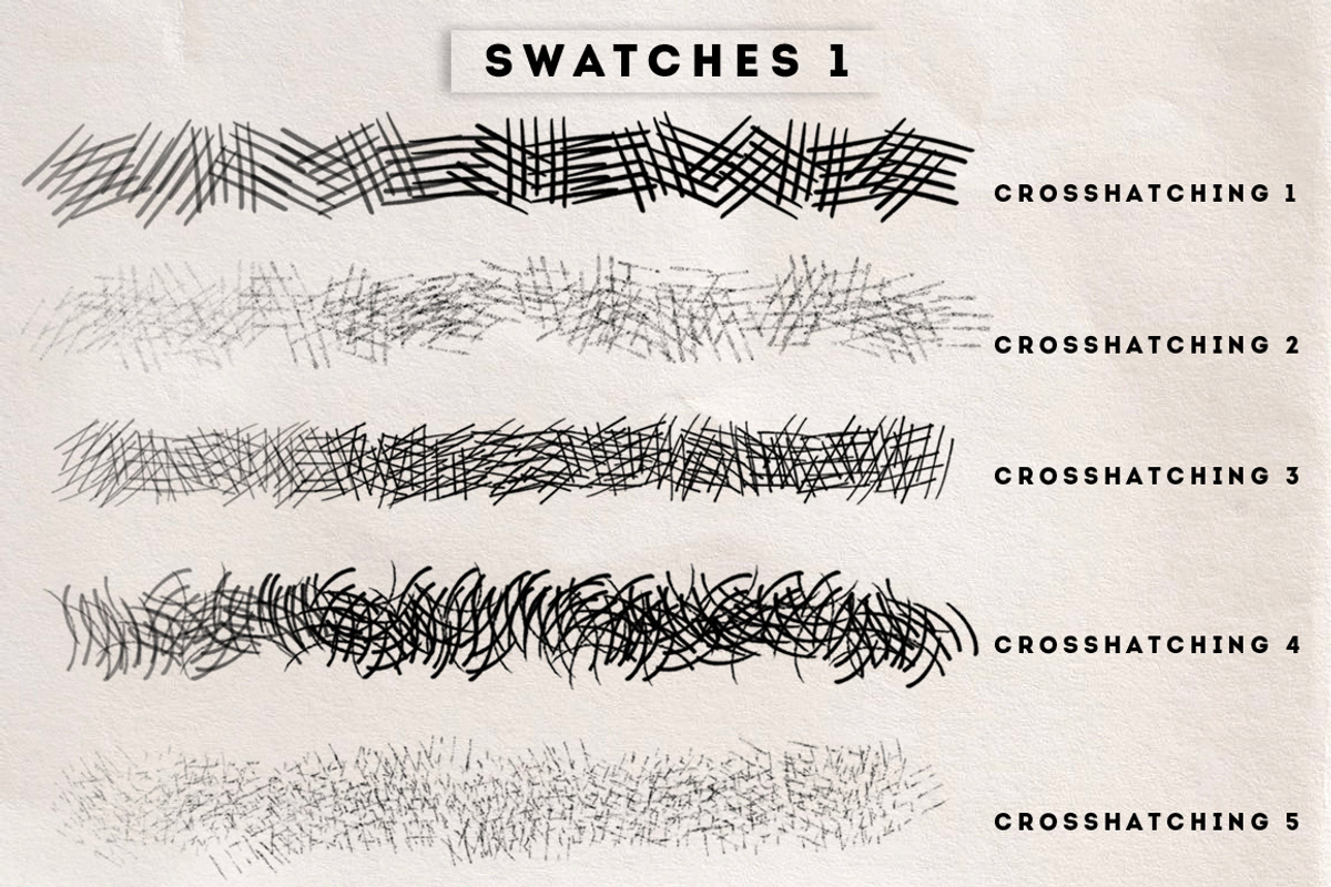 Crosshatching Procreate brushes, a Brush Add-On by MiksKS (Photo 4 of 7)