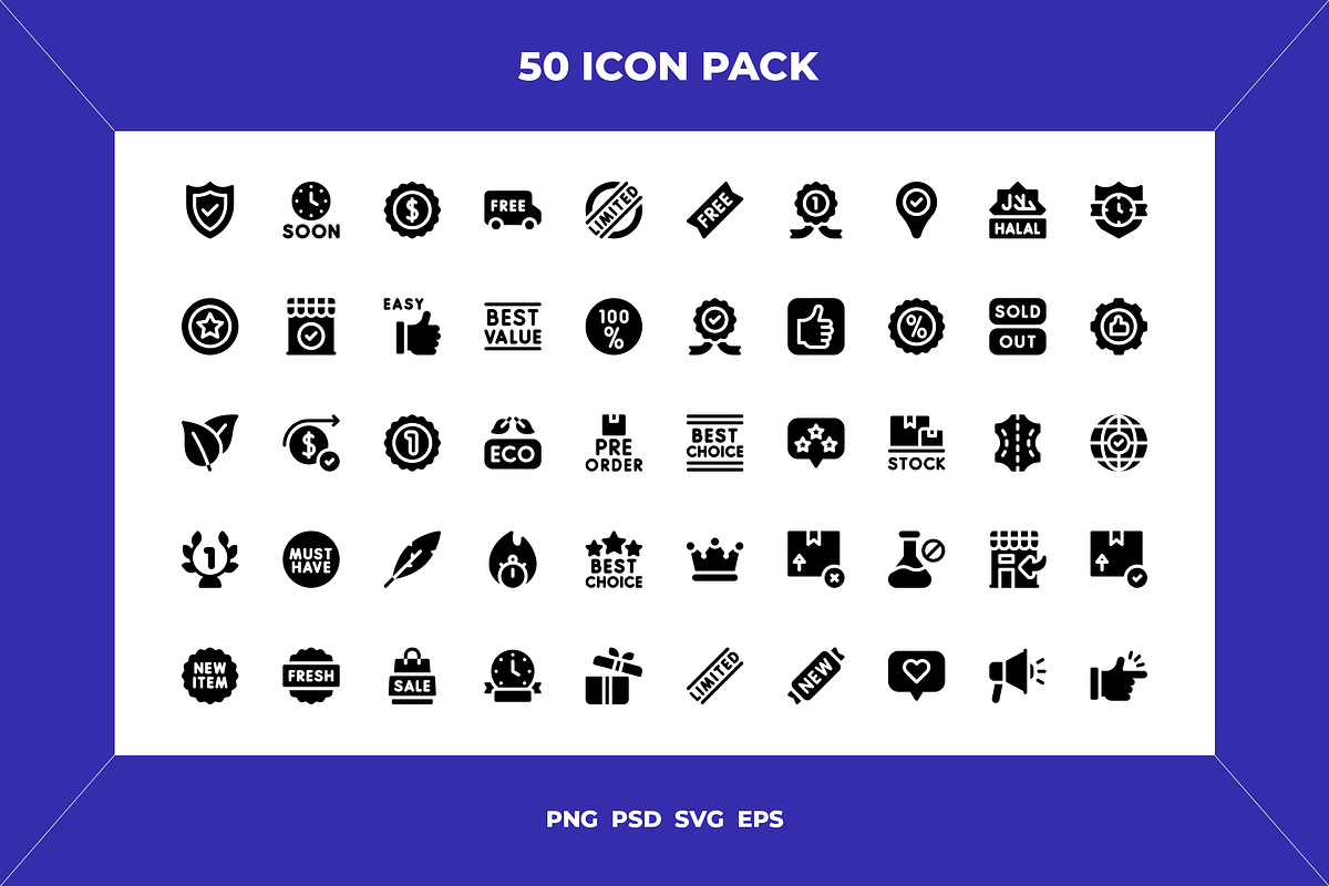 Product features icons, an Outline Icon by Wencory (Photo 1 of 2)
