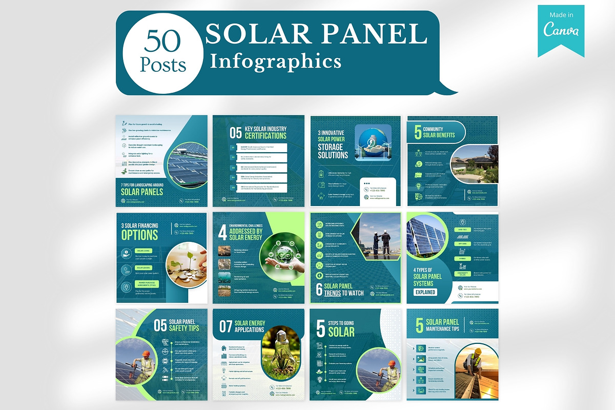430 Solar Panel - Canva Templates, a Social Media Template by Viral Content Design (Photo 3 of 16)