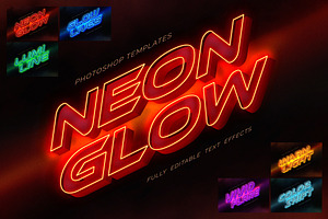 Neon Glow 3D Text Effect, a Layer Style Add-On by Andrew Skoch Design