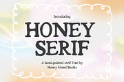 Honey Serif Hand-Drawn Font, a Serif Font by Honey Island Studio (Thumbnail 1 of 6)