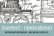 Schematics: Cameras Brush for PS/PRO, a Brush Add-On by Polka Dot Pixels (Thumbnail 1 of 3)
