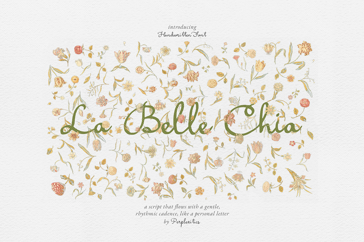 La Belle Chia Handwritten Script, a Handwritten Font by Perplexitics (Photo 1 of 10)
