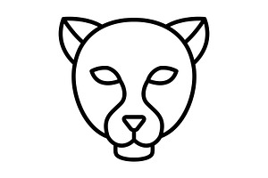 Panther Line Icon, an Icon by Pexelpy