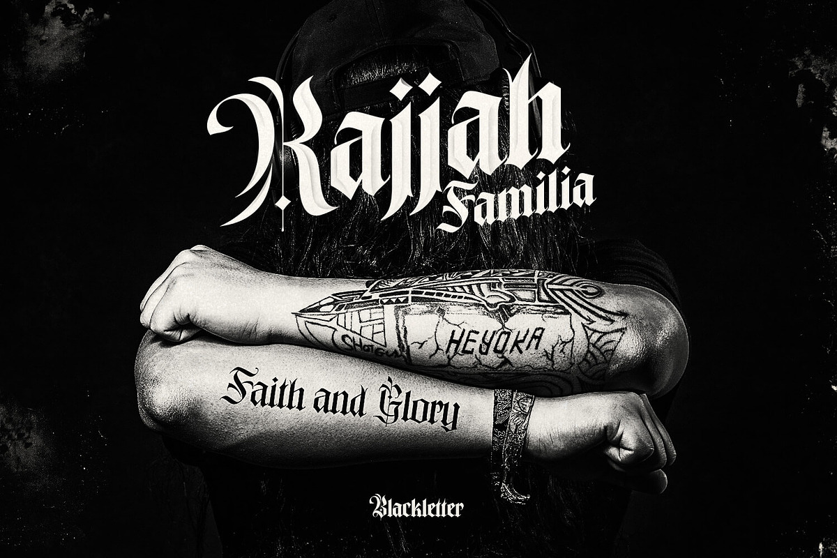 Rajjah Familia - Blackletter family, a Blackletter Font by creativemedialab (Photo 10 of 10)