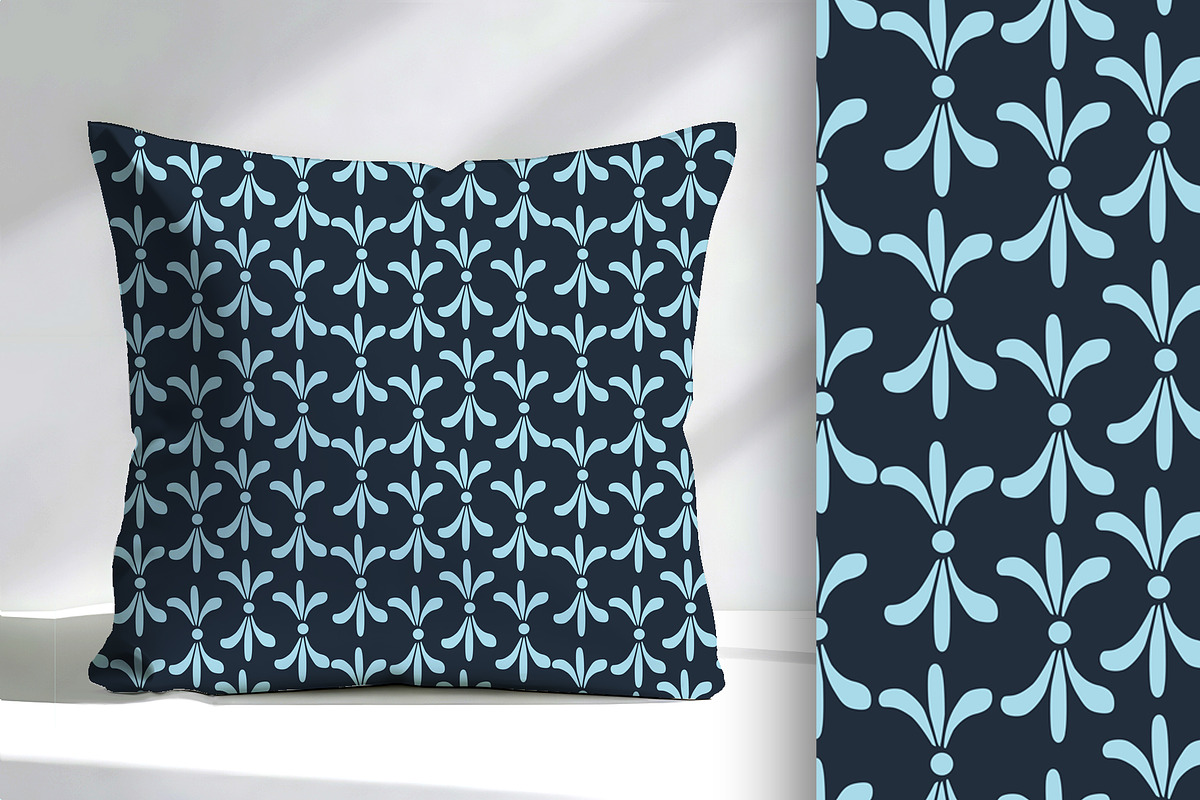 Blue Organic Petals Seamless Repeat, a Pattern Graphic by Sharon Schwalbe (Photo 2 of 4)