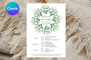 Eucalyptus Hen weekend itinerary, an Invitation Template by EvaTemplates (Thumbnail 1 of 6)