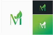 Letter M Leaf Green Logo, a Branding & Logo Template by ika trisiana (Thumbnail 1 of 2)