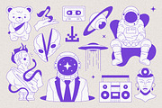 Y2K Illustrations and Elements Set, a Graphic by Vasya Kobelev (Thumbnail 15 of 16)