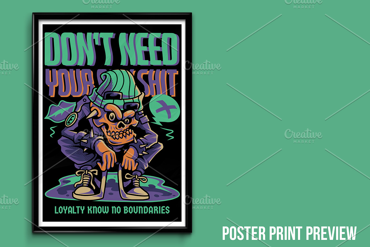 Dont Need Your Bullshit Illustration, a Person Illustration by badsyxn (Photo 4 of 5)
