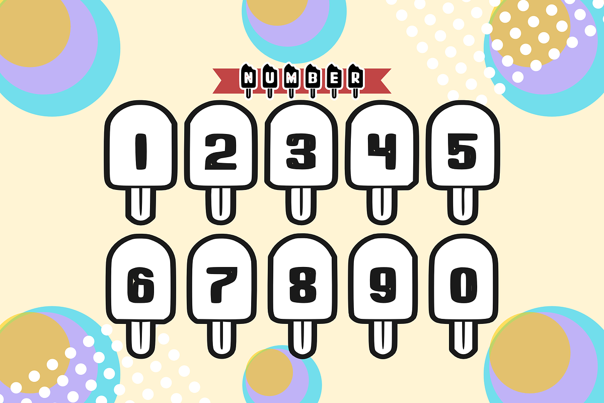 Popsicle - Popsicle Font Type, a Font by KiddoGlyphs Studio (Photo 4 of 4)