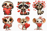 Kawaii Valentine Clipart Bundle, an Illustration by Craft Nest (Thumbnail 10 of 10)