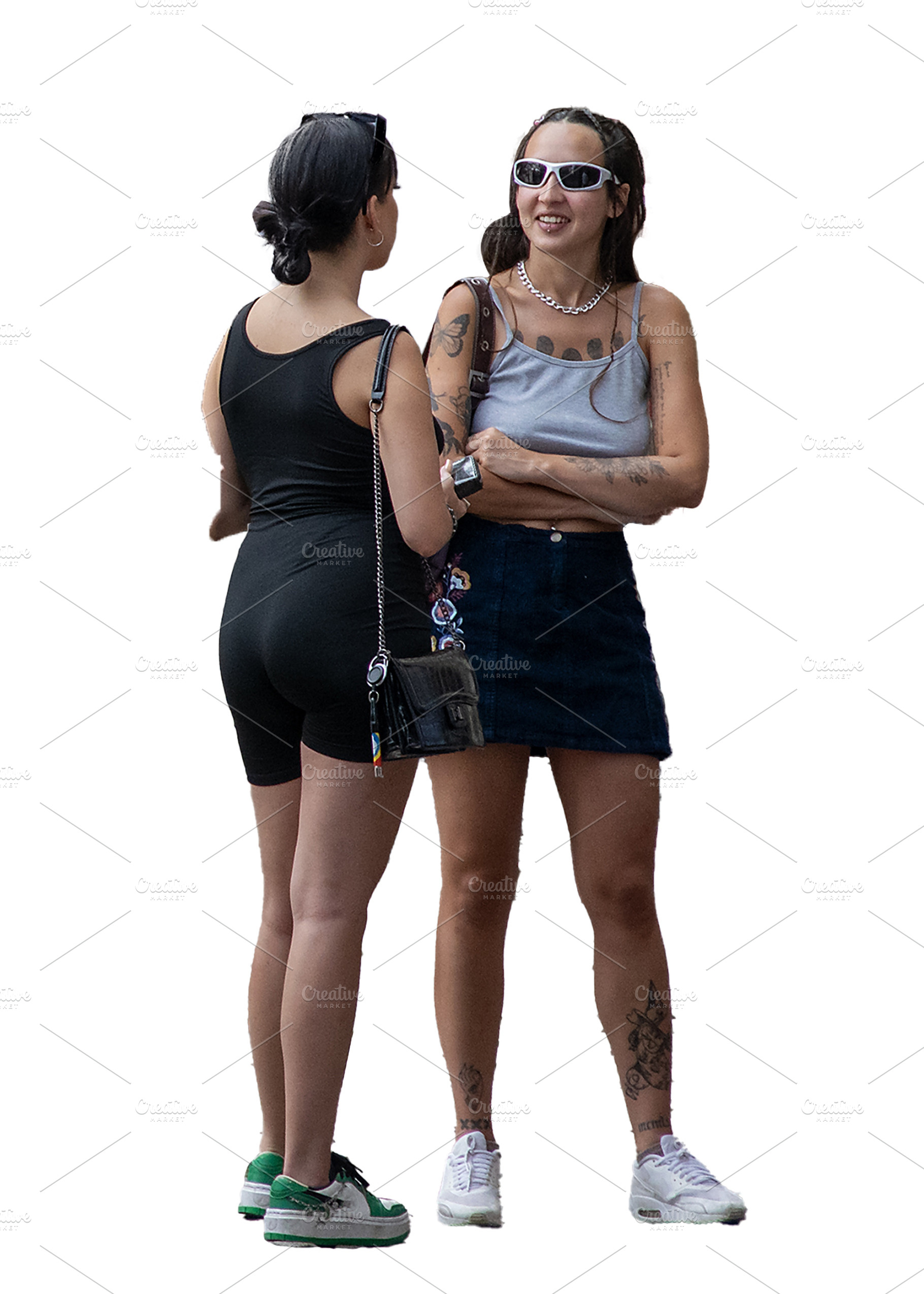 Two young women talking isolated photo, a Person Photo by DanFLCreativo