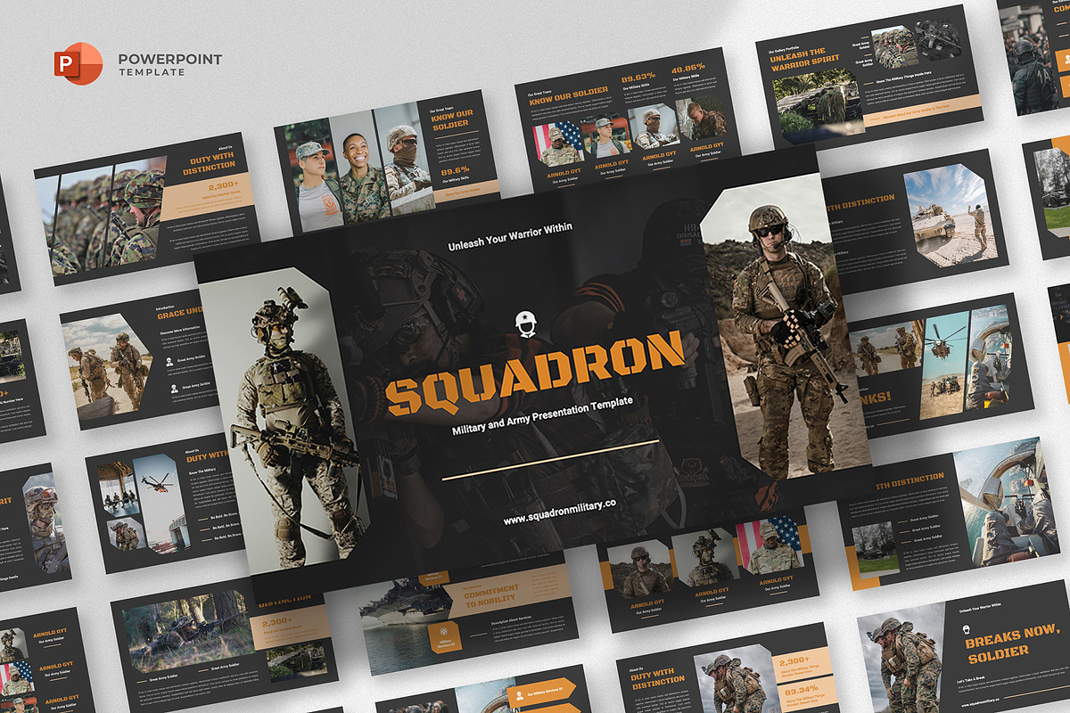 Military & Army Powerpoint Template, a Presentation Template by fluffstudio (Photo 1 of 4)