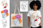 One Line Drawing Woman Face SVG PNG, an Object Graphic by jelisua88 (Thumbnail 1 of 3)