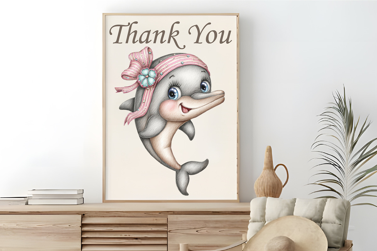 Whimsical Easter Dolphin Clipart Set, an Animal Illustration by RobertsArt (Photo 3 of 6)