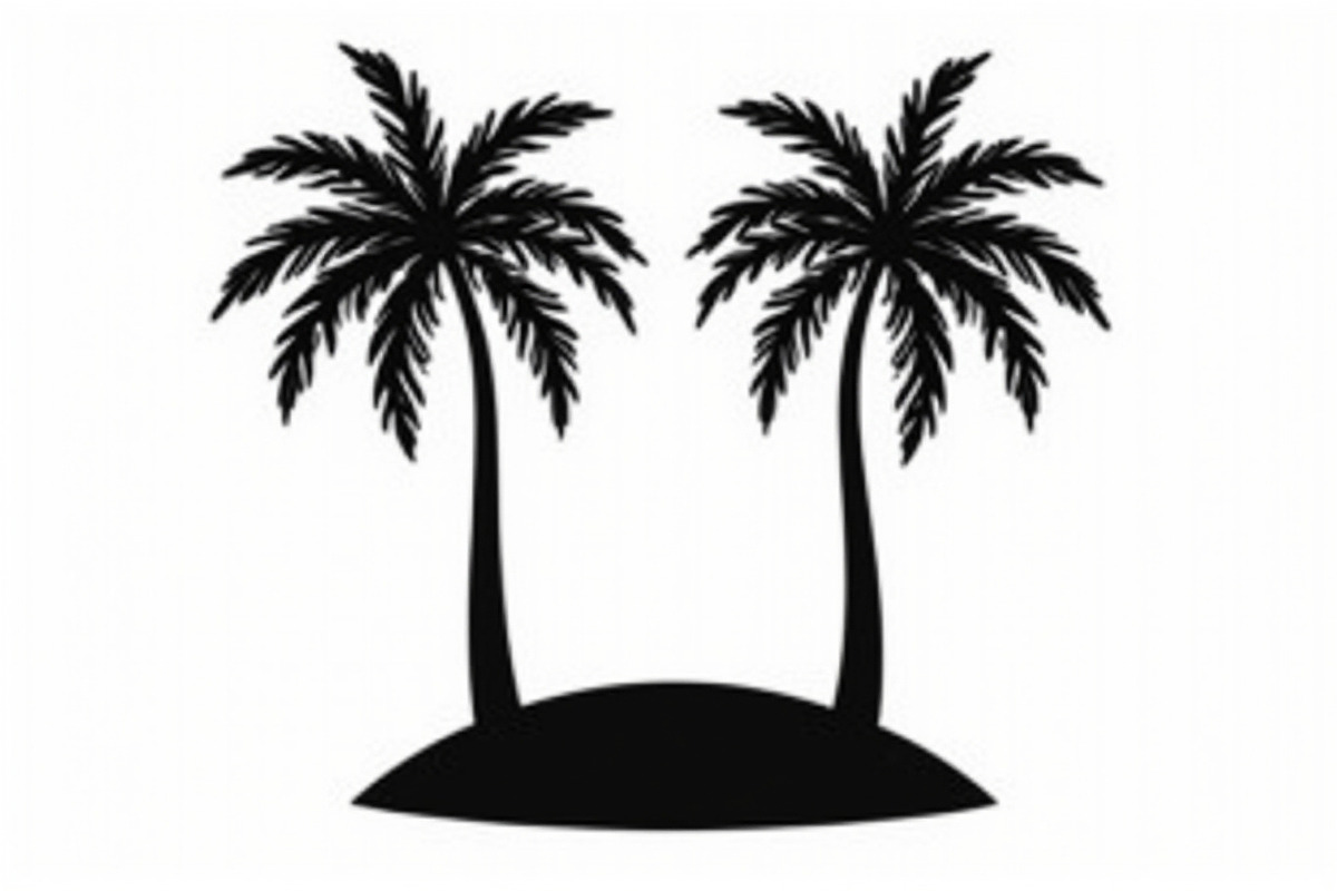Coconut Tree Silhouette Pack, an Illustration by hafijul (Photo 7 of 9)