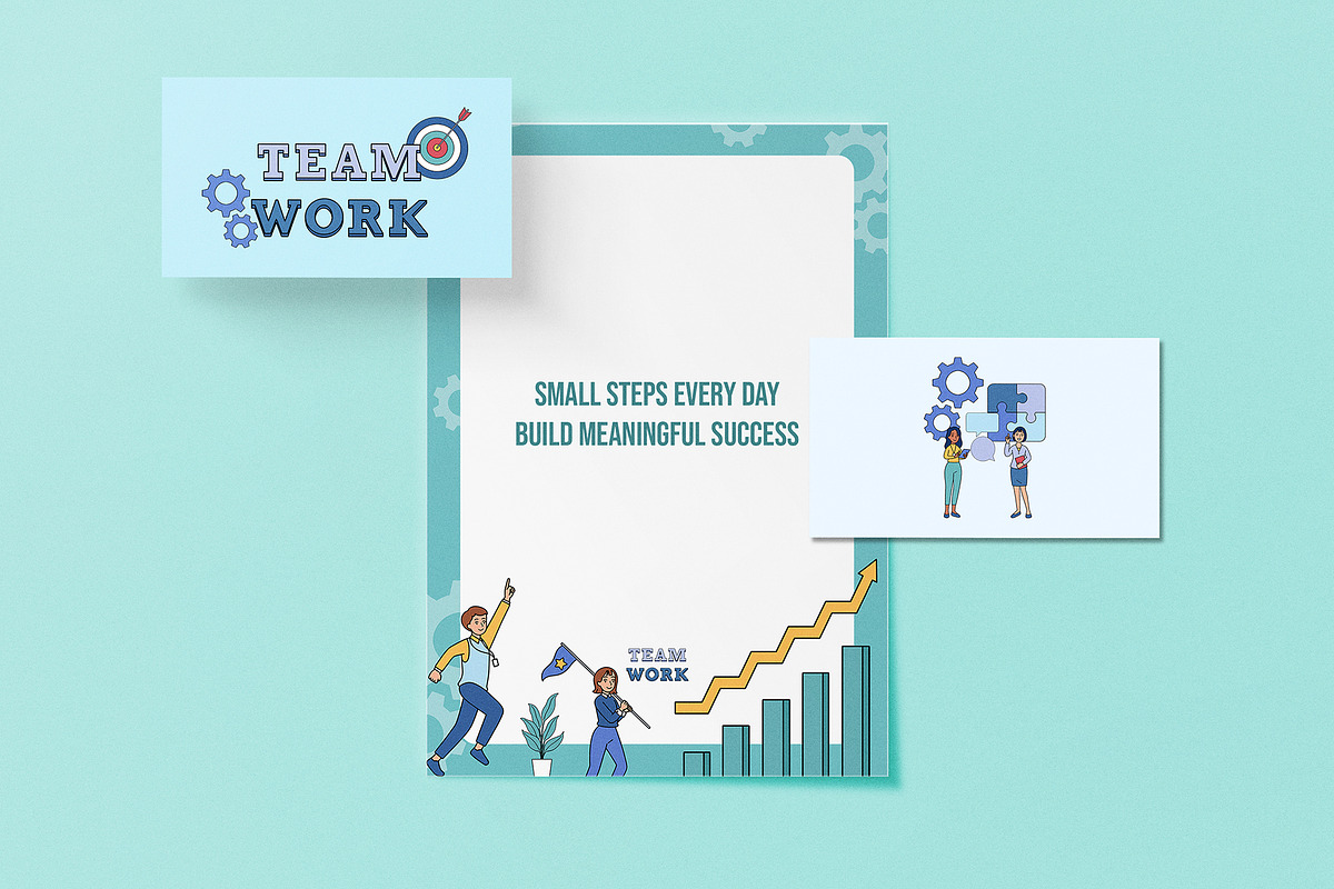 Teamwork Flow – Digital Hand-Drawn, a Work Illustration by CreativeValuation (Photo 7 of 11)