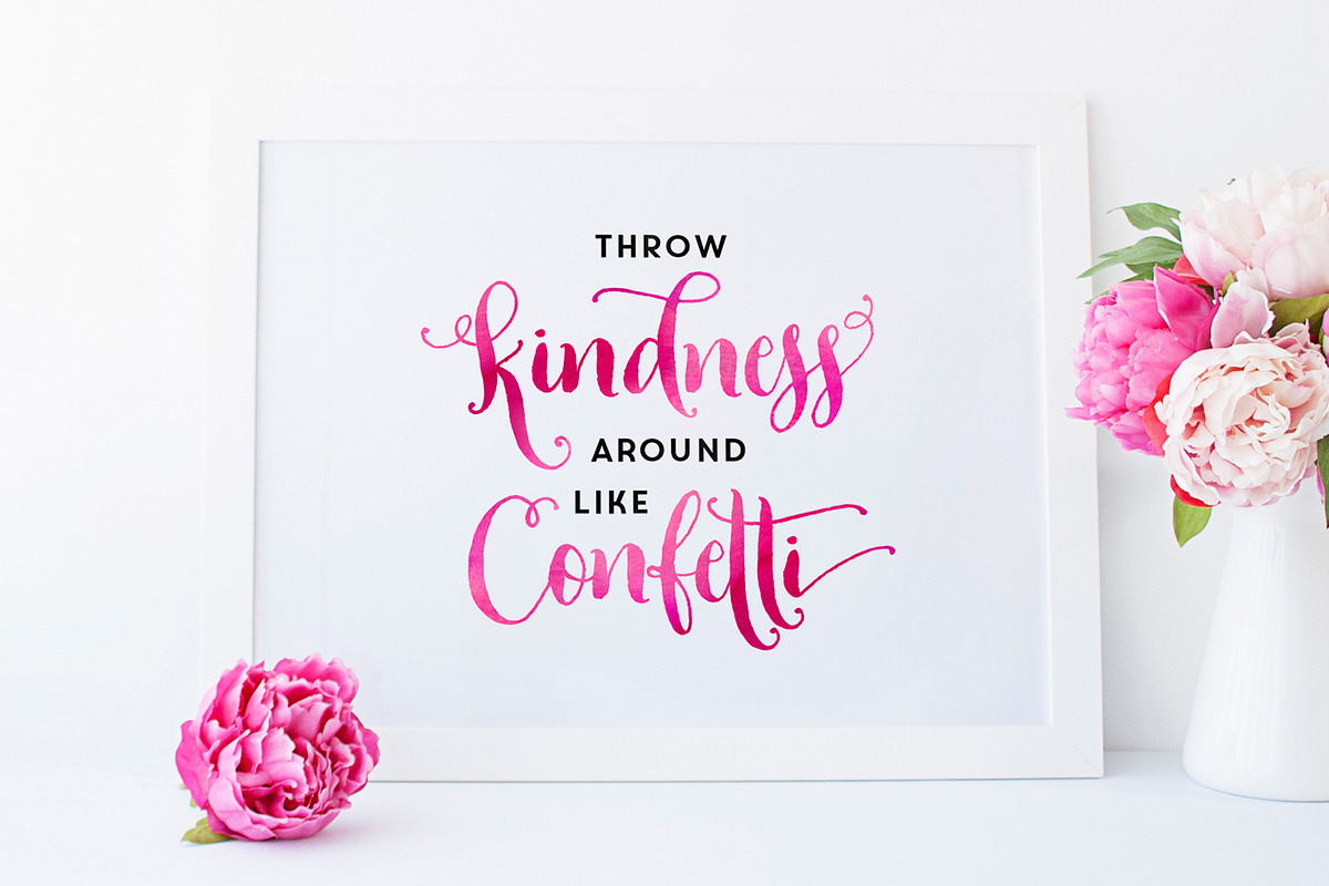 Celebrate Font & Graphics Pack, a Script Font by Callie Rian & Co. (Photo 9 of 14)