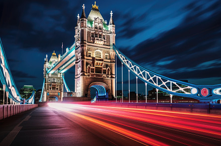 Tower Bridge in London at night, UK., a Photo by Iftikhar Alam