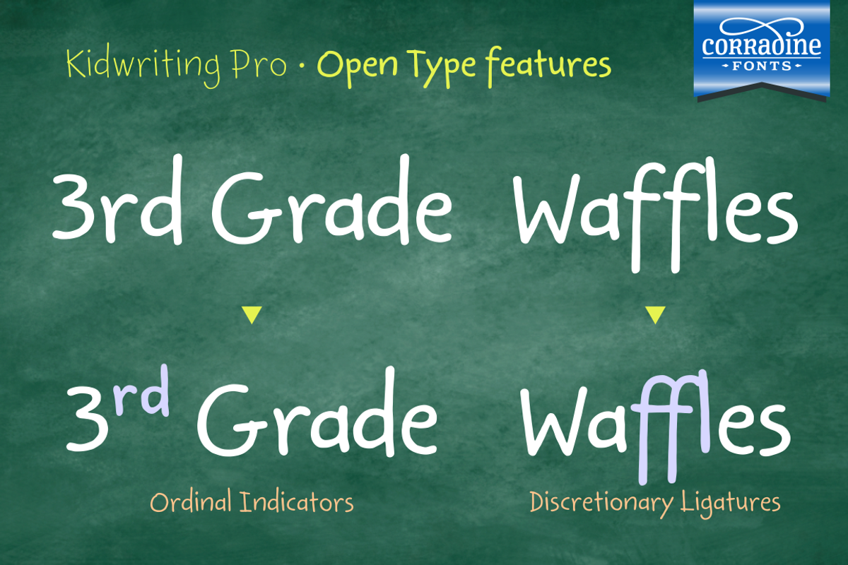 Kidwriting Pro, a Font by Corradine Fonts (Photo 5 of 12)