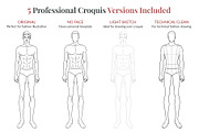Male Fashion Figure Croquis, a Person Illustration by Shorena Fashion Draws (Thumbnail 3 of 7)