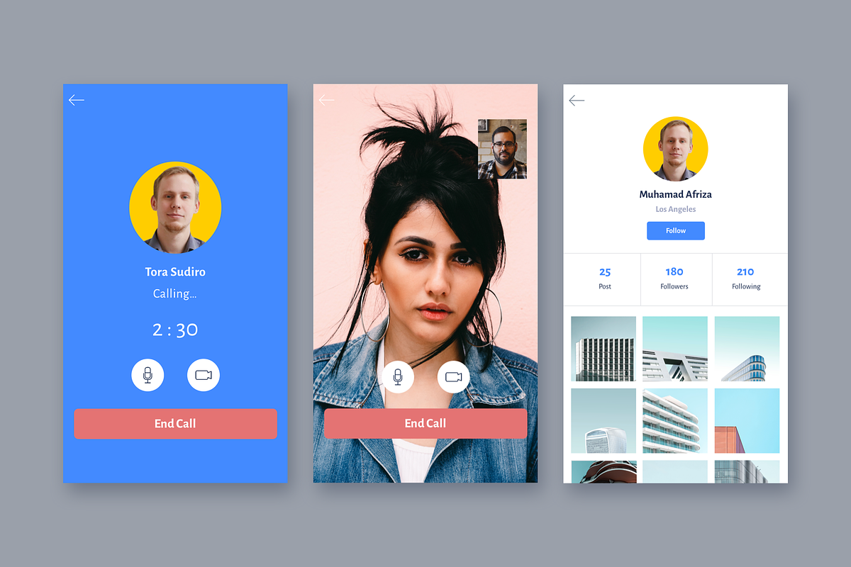 Triza - Social Media App UI Kit, an UI Kit Template by Reza Space (Photo 2 of 5)