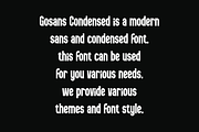 Gosans Condensed Font, a Sans Serif Font by Iqsiart Studio (Thumbnail 5 of 9)