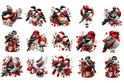 Valentine Birds Clipart, an Illustration by DreamArtGraphic (Thumbnail 2 of 4)