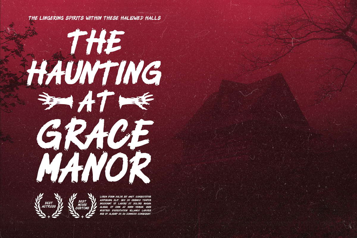 Spasial Krusial Horror Brush, a Sans Serif Font by Haps Space (Photo 2 of 10)