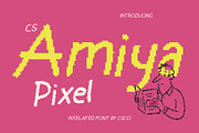 CS Amiya Pixel, a Sans Serif Font by Craft Supply Co. (Thumbnail 1 of 8)