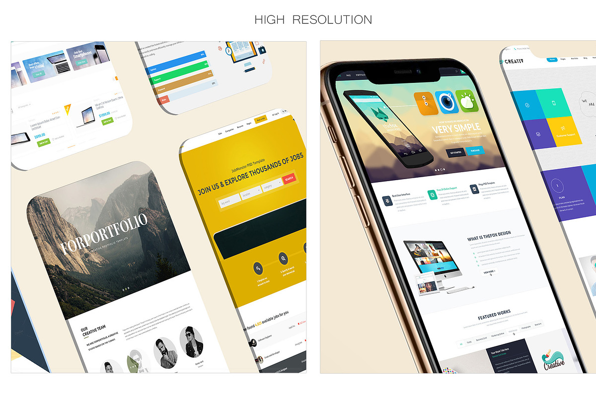 ALL 3D iPHONE MOCK-UP BUNDLE VOL-9, an iPhone Mockup by Graphicsworld125 (Photo 8 of 19)
