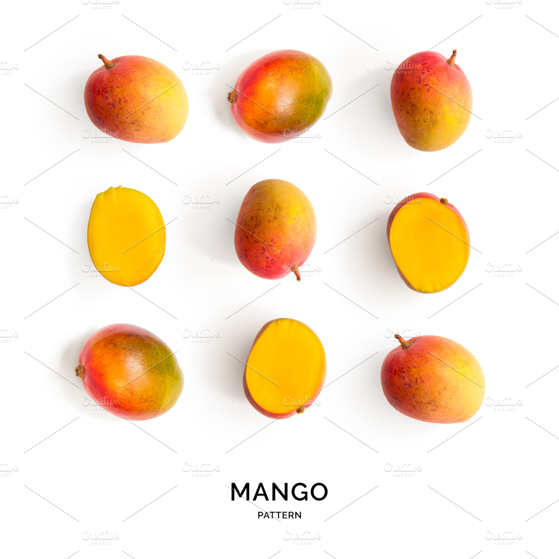 Mango pattern, a Food & Drink Photo by StudioPhoto