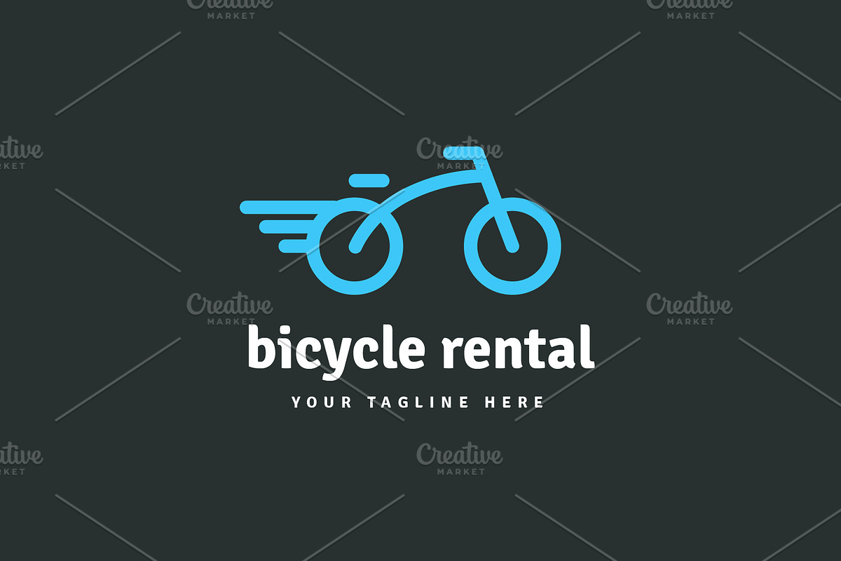 Bicycle line rounded vector logo, a Branding & Logo Template by Magda (Photo 2 of 3)
