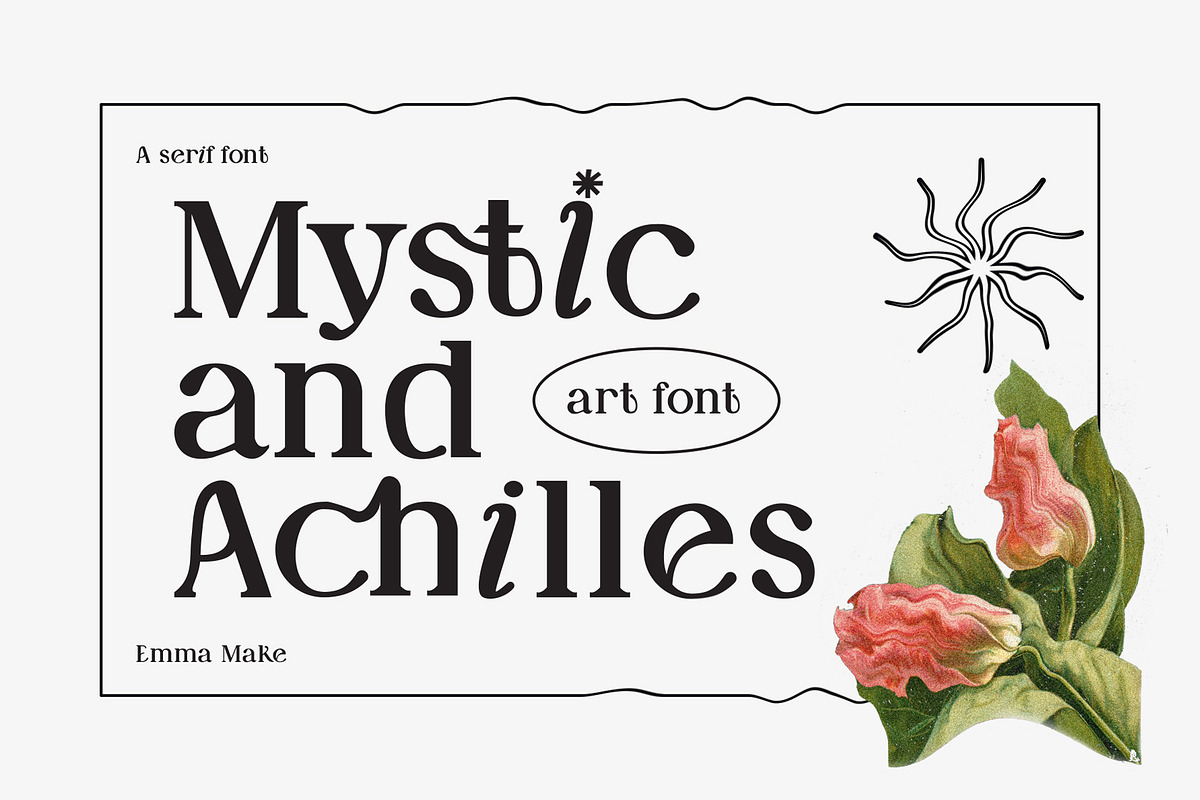Mystic and Achilles Art Font, a Font by Emma Make (Photo 1 of 7)
